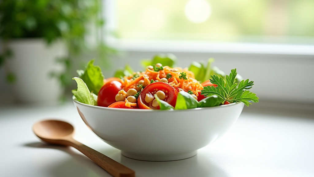 Installation moderne de Bonduelle Traiteur International avec des salades prêtes à l'emploi sur des tapis de production