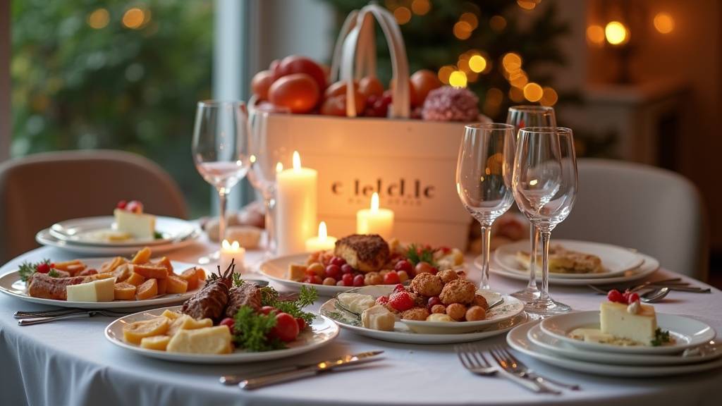 Buffet traiteur E.Leclerc avec présentation de plats variés pour événements