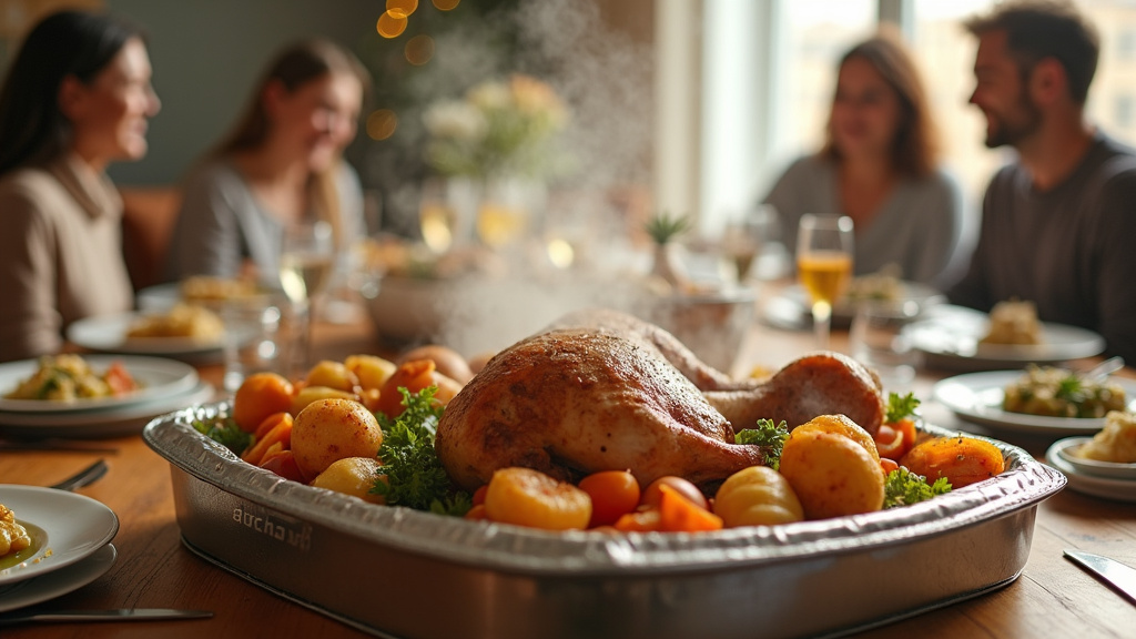 Divers produits traiteur Auchan : verrines, plats chauds, desserts