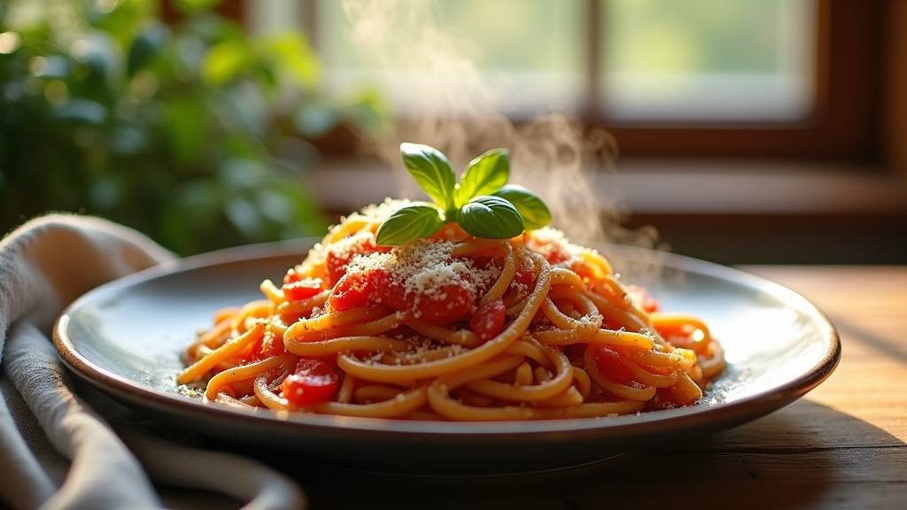Ingrédients frais et ustensiles de cuisine sur un plan de travail en bois