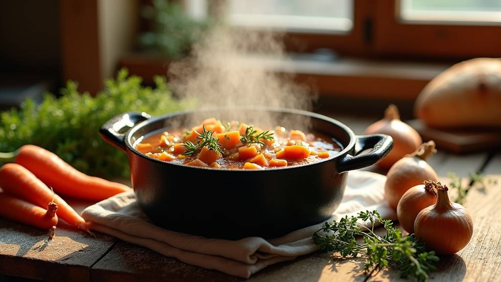 Table dressée avec des plats faits maison, ambiance chaleureuse et conviviale