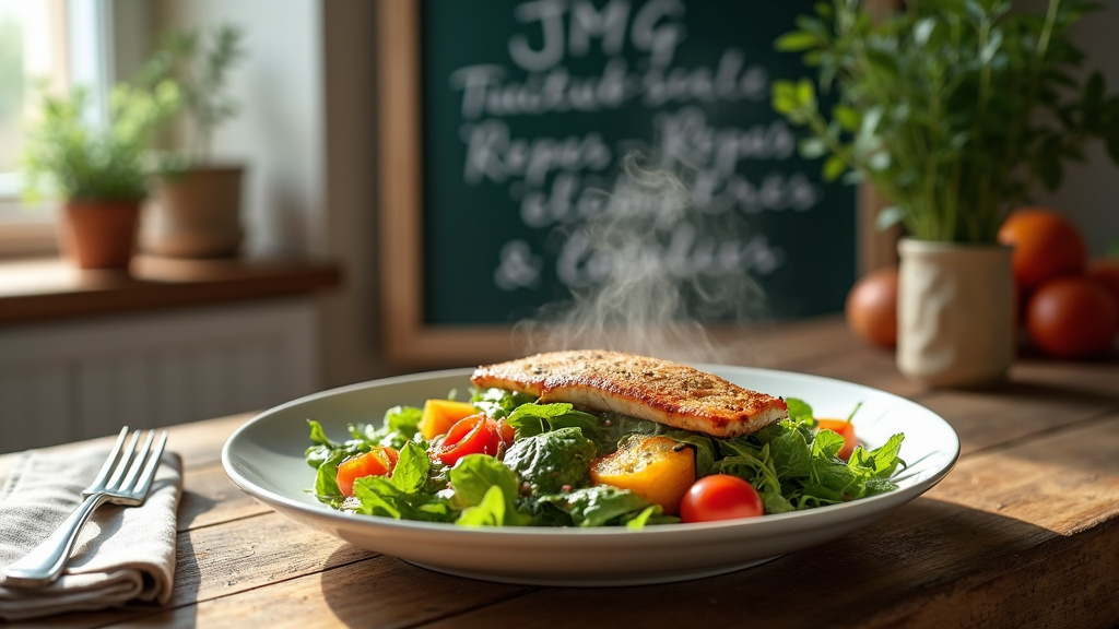 Préparation de repas équilibrés dans les cuisines de JMG Traiteur