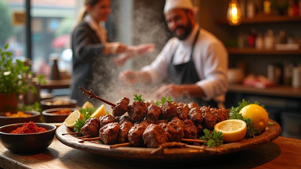 Plats traiteur préparés dans la vitrine de La Feuille des Aurès