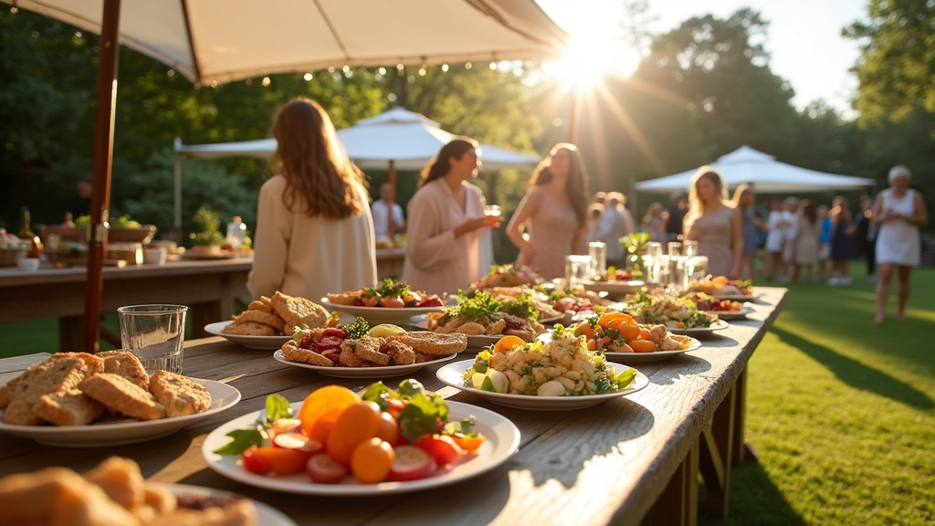 Équipe du service traiteur U préparant des plats dans une cuisine professionnelle