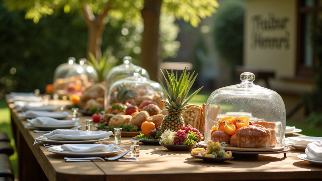 Équipe de Traiteur Henri en pleine préparation de buffet pour un événement