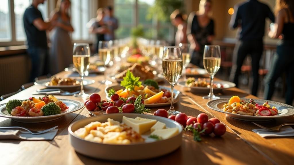 Service professionnel de traiteur lors d'un événement d'entreprise à Paris 9